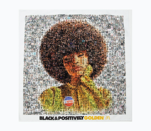 Black & Positively Golden Scarf: Collage image